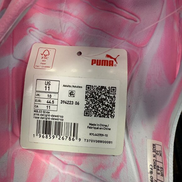 NEW Puma MB.03 Lamelo Ball Slide Pink Delight Dewdrop 394223-06 Men\'s Size 11 main image 5